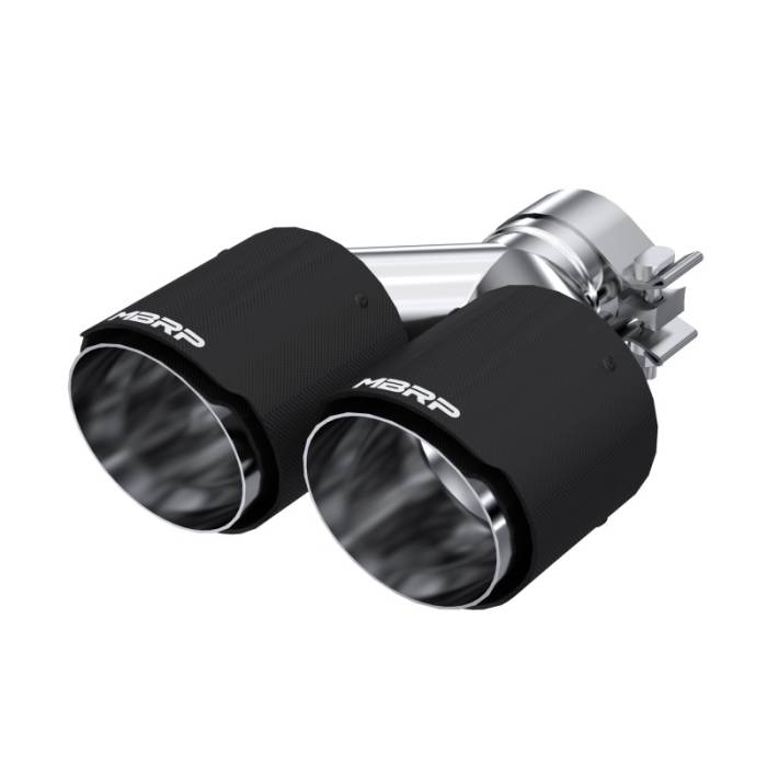 MBRP - MBRP Universal Carbon Fiber Dual Tip 4in OD/2.5in Inlet - T5177CF