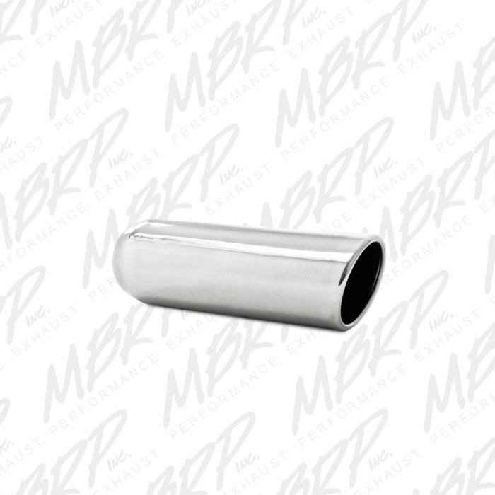 MBRP - MBRP Exhaust 3.5" OD, 2.5" inlet, 12" in length, Angled Cut Rolled End, Weld on, T304 T5138