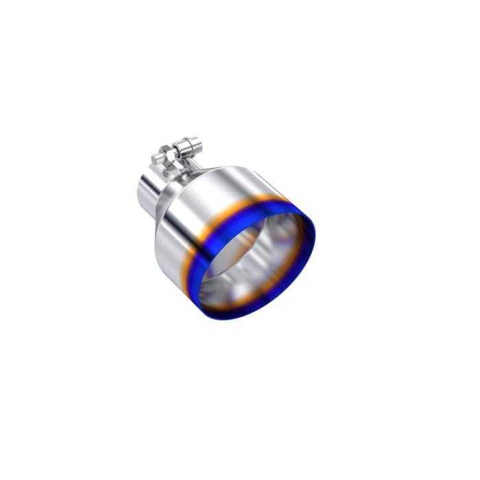 MBRP - MBRP Univ. T304 Stainless Steel Burnt End Tip 2.5in ID / 5in OD / 6.5in Length Angle Cut Single Wall - T5190BE