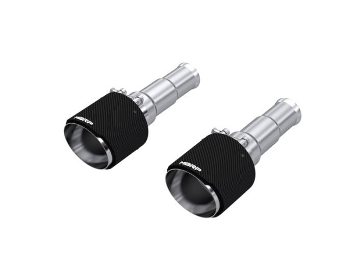 MBRP - MBRP 19-24 Ram 1500 5.7L Hemi 3in Inl. 5in OD DW Angle Cut T304 Carbon Exhaust Tips - Pairs - T5199CF
