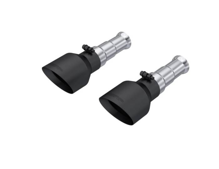 MBRP - MBRP 19-24 Ram 1500 Classic 5.7L Hemi 5in OD Dual Wall Angle Cut T304 BLK CB Exhaust Tips - Pair - T5200BLK