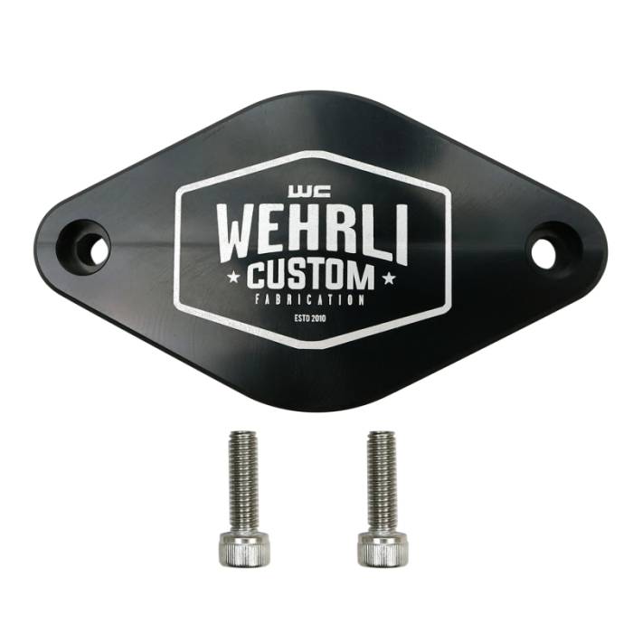 Wehrli - Wehrli 11-16 Chevrolet 6.6L LML Duramax Turbo Resonator Billet Block Off Plate - WCF100096