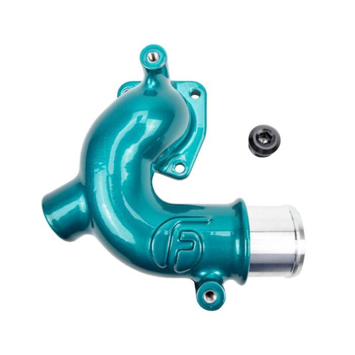 Wehrli - Wehrli 98-18 Dodge / Ram Cummins 5.9L/6.7L WCFab X Fleece Thermostat Housing - Candy Teal - WCF100157-CT
