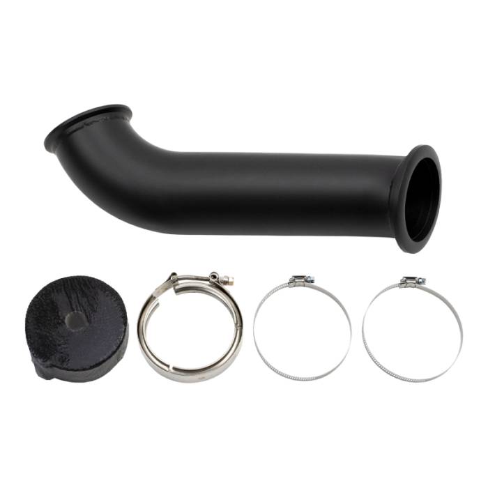 Wehrli - Wehrli 04.5-07 Dodge Ram Cummins 4in Down Pipe - w/High Mount S400 Turbo & 2nd Gen Manifold - WCF100262