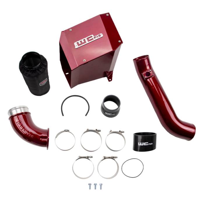 Wehrli - Wehrli 01-04 Duramax LB7 4in Intake Kit with Air Box Stage 2 - WCFab Grey - WCF100300-GRY