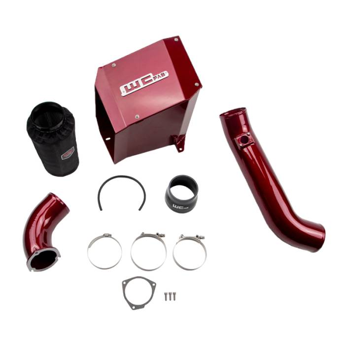 Wehrli - Wehrli 01-04 Duramax LB7 4in Intake Kit with Air Box Stage 2 - WCFab Red - WCF100300-Red