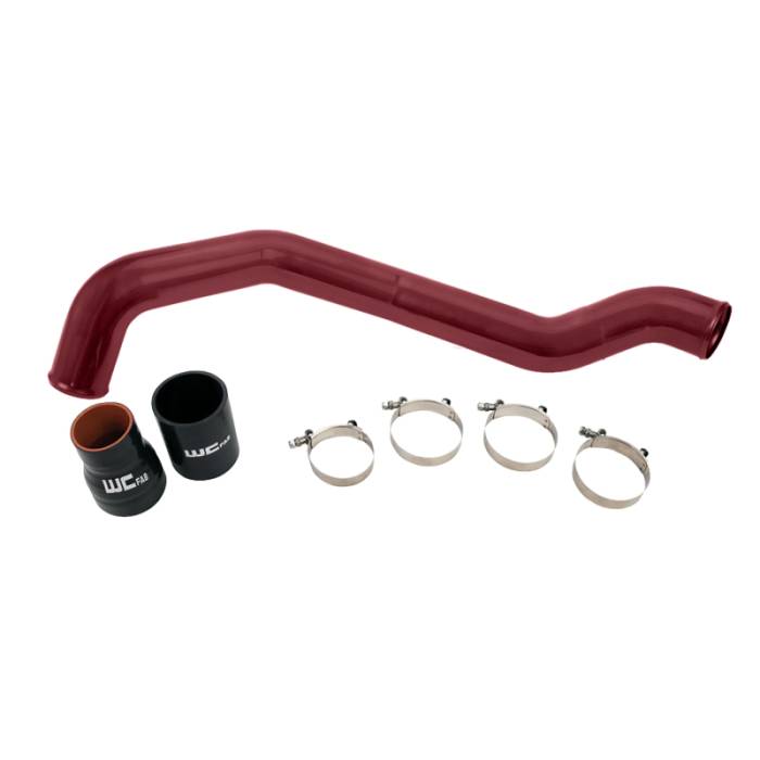 Wehrli - Wehrli 04.5-10 Chevrolet 6.6L LLY/LBZ/LMM Duramax Driver Side 3in Intercooler Pipe - WCFab Red - WCF100352-RED