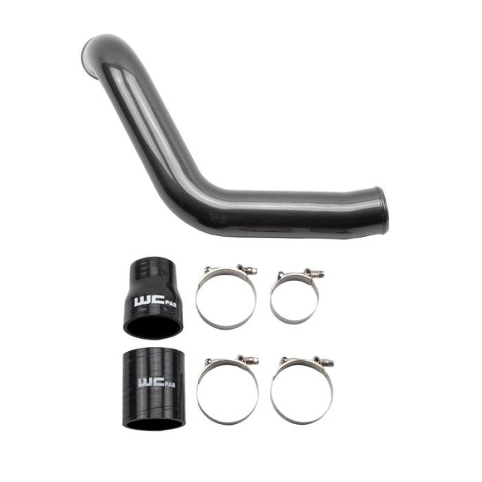 Wehrli - Wehrli 2004.5-2005 LLY Duramax Passenger (Cold) Side 3in Intercooler Pipe- WCFab Grey - WCF100355-GRY