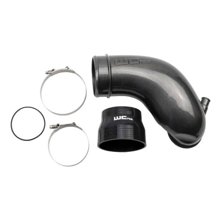Wehrli - Wehrli 06-10 Chevrolet 6.6L LBZ/LMM Duramax 3.5in Intake Horn - WCFab Grey - WCF100412-GRY