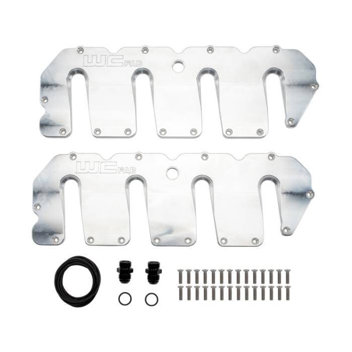 Wehrli - Wehrli 04.5-10 Duramax LLY/LBZ/LMM Billet Upper Valve Cover Set - Raw Aluminum - WCF100415-RAW