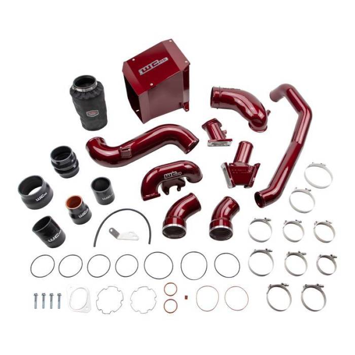 Wehrli - Wehrli 2007.5-2010 Chevrolet Duramax 6.6L LMM Stage 2 High Flow Intake Bundle Kit - WCFab Red - WCF100438-RED
