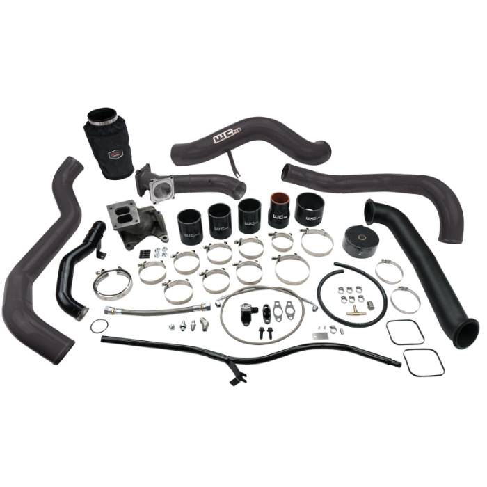Wehrli - Wehrli 01-04 Chevrolet 6.6L LB7 Duramax S300 Turbo Install Kit (No Turbo) - WCFab Grey - WCF100478-GRY