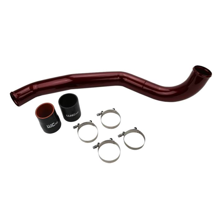 Wehrli - Wehrli 17-19 Chevrolet 6.6L L5P Duramax Driver Side 3in Intercooler Pipe - WCFab Red - WCF100708-RED