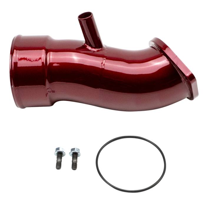Wehrli - Wehrli 20-24 Chevrolet 6.6L L5P Duramax 3.5in Intake Horn w/PCV Port - WCFab Red - WCF100833-RED