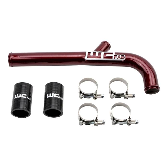 Wehrli - Wehrli 13-15 Dodge Cummins 6.7L w/Dual Radiator Upper Coolant Pipe - WCFab Red - WCF100867-RED