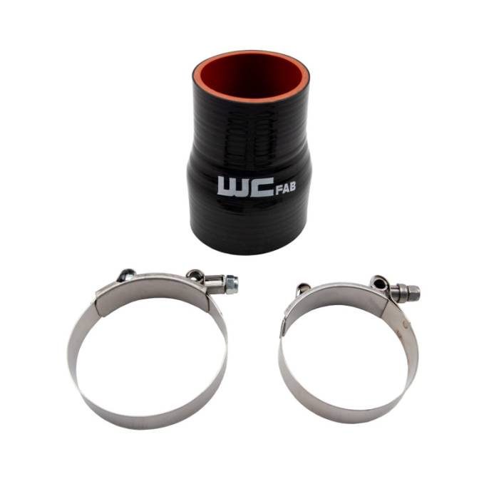 Wehrli - Wehrli 2.375in x 3in ID Straight Reducer 4.5in Long Silicone Boot and Clamp Kit - WCF207-105