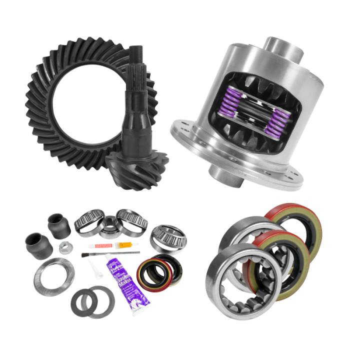 Yukon Gear & Axle - Yukon 9.75in Ford 3.55 Rear Ring & Pinion Install Kit 34 Spline Positraction Axle Bearings - YGK2091