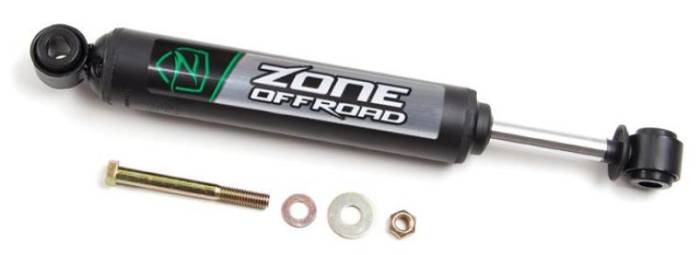 Zone Offroad - Zone Offroad 07-18 Jeep Wrangler JK Single Steering Stabilizer - Black - ZON7410