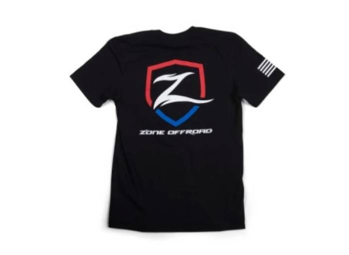 Zone Offroad - Zone Offroad Black Premium Cotton T-Shirt w/ Patriotic Zone Logos - 5XL - ZONU91625XL