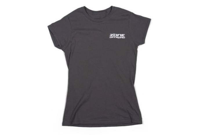 Zone Offroad - Zone Offroad Charcoal Gray Premium Cotton T-Shirt w/ Zone Offroad Logo - Womens - Small - ZONU9163S
