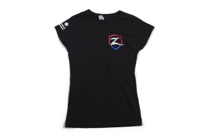 Zone Offroad - Zone Offroad Black Premium Cotton T-Shirt w/ Patriotic Zone Logos - Womens - S - ZONU9164S