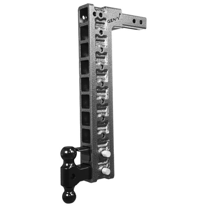 Gen-Y Hitch - Gen-Y Mega Duty 2in Shank 22.5in Drop 10K Hitch w/Dual-Ball/Pintle Lock/Stabilizer Kit - GH-3210