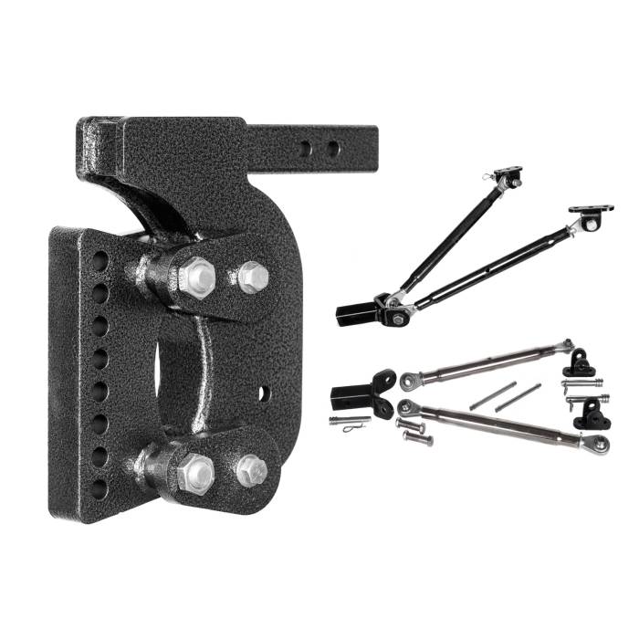 Gen-Y Hitch - Gen-Y The Boss Torsion-Flex 2.5in Weight Distribution Shank 15in Drop 21K Hitch w/Stabilizer Kit - GH-1502