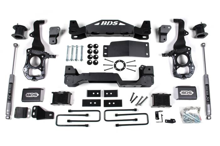 BDS Suspension - BDS Suspension 2021-2025 Ford F150 4wd, 6" Suspension Lift Kit, 5" Rear Lift, Block - 6" Strut  - BDS1579FS