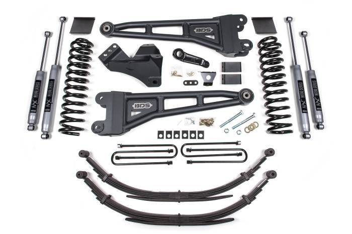 BDS Suspension - BDS Suspension 2011-2016 Ford F250/F350 6" Radius Arm Lift Kit, 3.5" Rear Factory Lift Block, D - BDS1593H