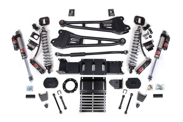 BDS Suspension - BDS Suspension 2019-2024 Ram 2500 4wd 3" Radius Arm Suspension Lift Kit, 1.25" Rear, Coil Space - BDS1653PESB