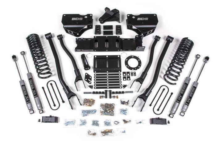BDS Suspension - BDS Suspension 2019-2020 Ram 3500 4" 4-Link Diesel - 2" Rear Block w/o overload - 6 Bolt T-Case - BDS1670FS