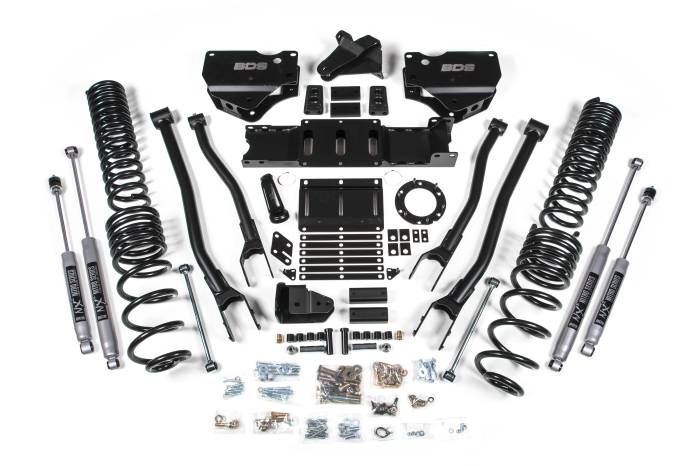 BDS Suspension - BDS Suspension 2019-2024 Ram 2500 5.5" 4-Link Suspension Lift, 4.5" Rear, Spring, Gas - Fox 2.5 - BDS1689FPE
