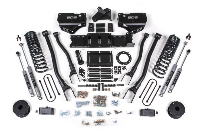 BDS Suspension - BDS Suspension 2019-2024 Ram 3500 4" 4-Link Diesel - 3" Rear Block w/ Air bag - 8 Bolt T-Case - - BDS1721FS