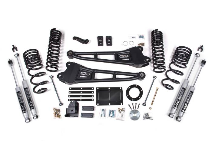 BDS Suspension - BDS Suspension 2014-2018 Ram 2500 4wd, 6" Radius Arm Suspension Lift Kit, 4" Rear, Spring - Die - BDS2100FS