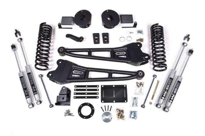 BDS Suspension - BDS Suspension 2014-2018 Ram 2500 4wd, 6" Radius Arm Suspension Lift Kit, 5" Rear, Spacer - Die - BDS2102H