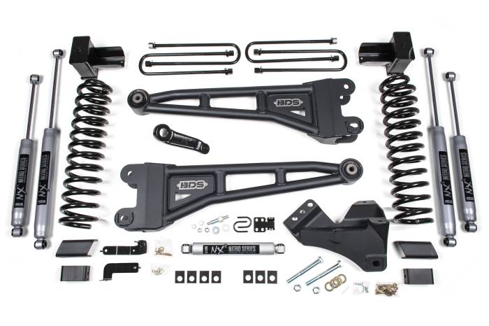 BDS Suspension - BDS Suspension 2023-2025 Ford F250/F350 4wd 5" Radius Arm Suspension Lift Kit, 3" Rear, Block,  - BDS2243FPE