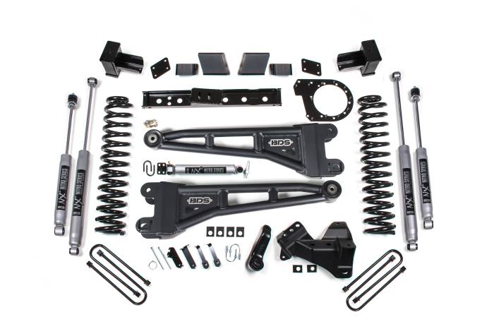 BDS Suspension - BDS Suspension 2023-2024 Ford F250/F350 SRW 4wd 7" Radius Arm Suspension Lift Kit, 4.5" Rear, B - BDS2258PS