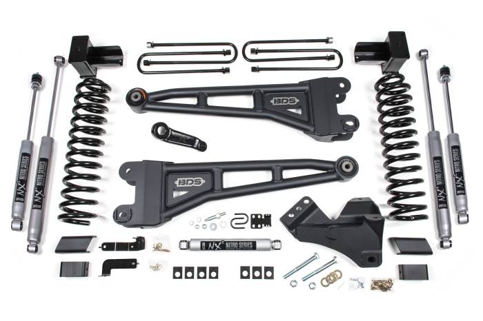 BDS Suspension - BDS Suspension 2023-2024 Ford F350 DRW 4WD 5" Radius Arm Suspension Lift Kit, 3" Rear, Block, G - BDS2262FS