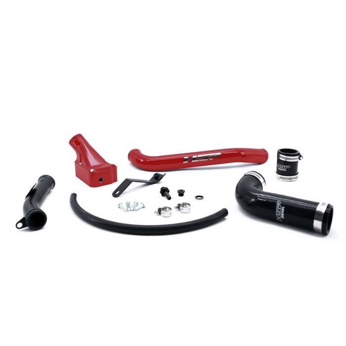 HSP Diesel - HSP 2006-2010 Chevrolet / GMC Billet Forward Facing Thermostat Housing Kit Flag Red
