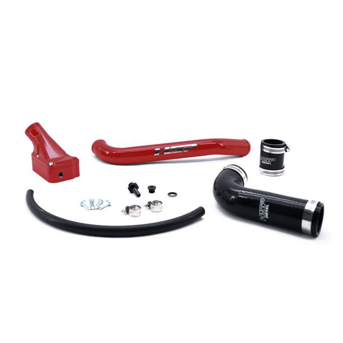 HSP Diesel - HSP 2001-2005 Chevrolet / GMC Billet Forward Facing Thermostat Housing Kit Flag Red