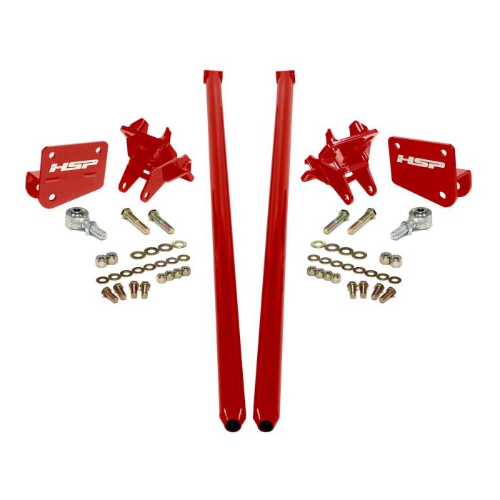 HSP Diesel - HSP Traction Bars For 2017.5-2022 Ford Powerstroke 6.7 Liter F250 Crew Cab Long Bed-Flag Red
