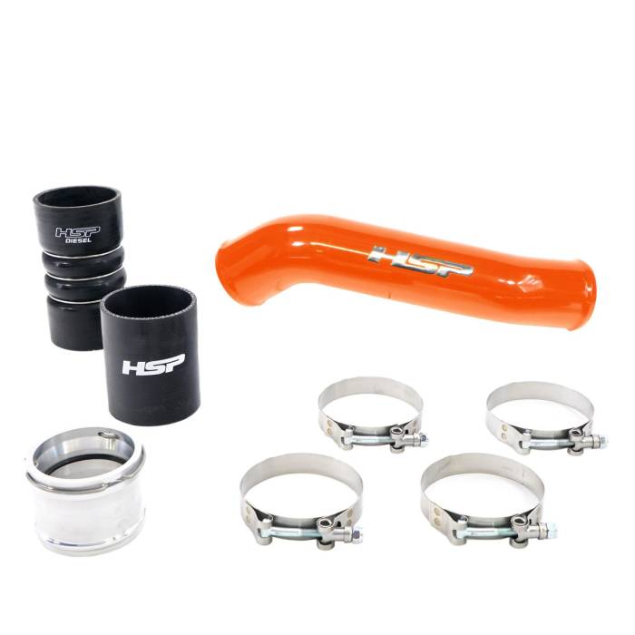 HSP Diesel - HSP Replacement Hot Side Tube For 2011-2022 Ford Powerstroke F250/350 6.7 Liter-M&M Orange