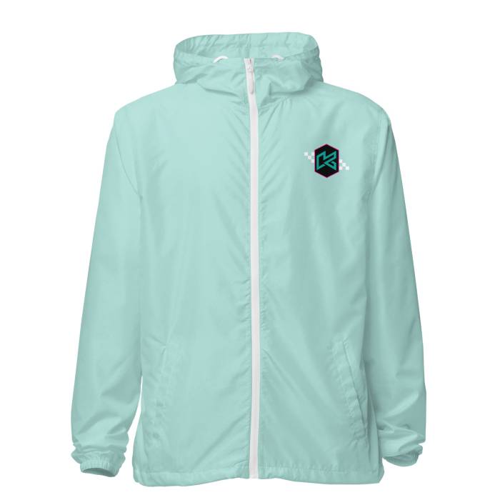 Kryptonite - KRYPTONITE 'RACING DIVISION' MNT WINDBREAKER - Aqua/White Zipper, 3XLarge