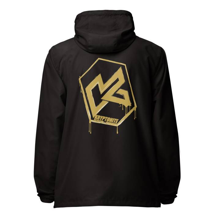 Kryptonite - KRYPTONITE 'DRIPPING GOLD' WINDBREAKER - Black, 2XLarge