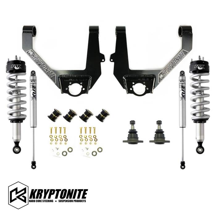 Kryptonite - KRYPTONITE STAGE 3 LEVELING KIT WITH FOX SHOCKS 1/2 TON 6 LUG 2014-2018 (KRUCA13)
