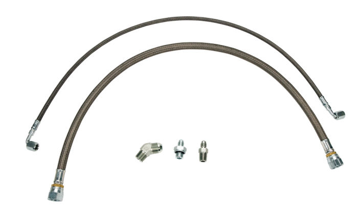 Wehrli Custom Fabrication - Wehrli LB7/LLY/LBZ/LMM Duramax Twin Turbo Oil Line Kit (S400)