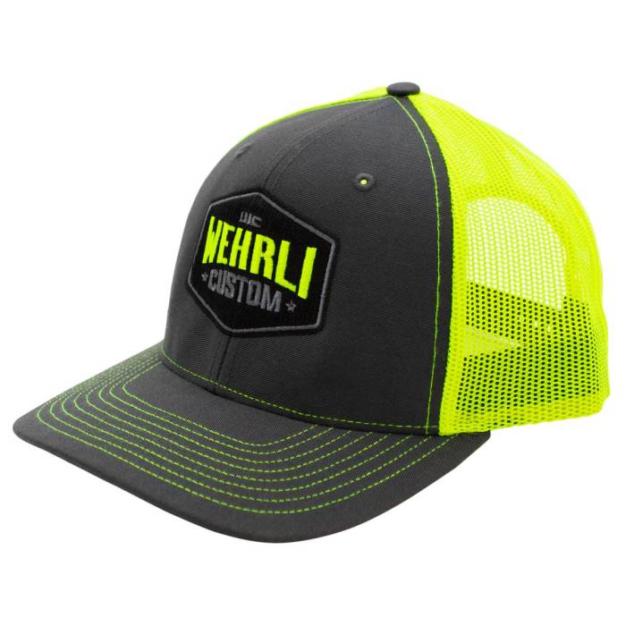 Wehrli - Wehrli Snap Back Hat Charcoal/Neon Yellow Badge