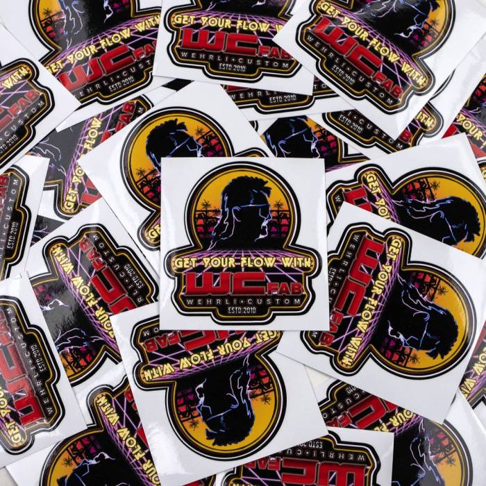 Wehrli Custom Fabrication - Wehrli Get Your Flow Sunset Rider Sticker