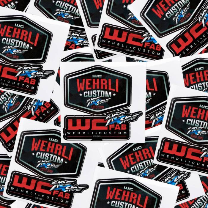 Wehrli Custom Fabrication - Wehrli WCFab Side X Side Assorted Die Cut Sticker Sheet