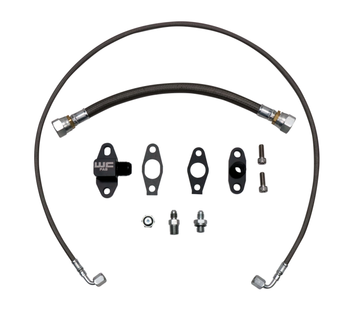 Wehrli Custom Fabrication - Wehrli LLY/LBZ/LMM/LML Duramax S300 Single Turbo Oil Line Kit
